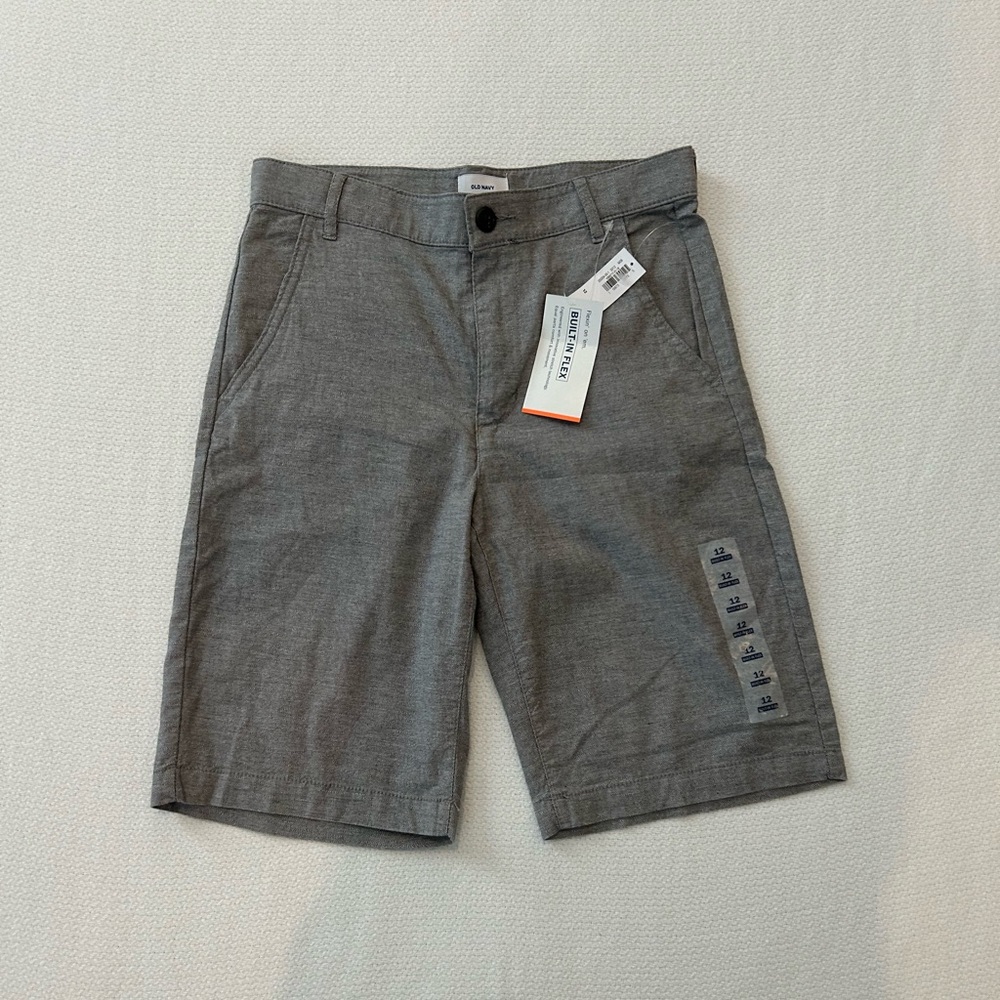 Old Navy Flat-Front Heather Chino Shorts Size 12